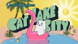 Cat Lake City postcard